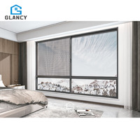 Ventana Corredera Vertical de Aluminio para Exteriores, Impermeable, con Certificación NFRC AS2047, con Mosquitera Integrada