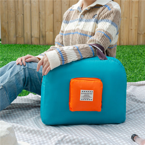 Organizador de ropa, bolsa de almacenamiento de viaje, rectangular, plegable, para viaje, gris, morado, rosa, verde menta - Product Image 3