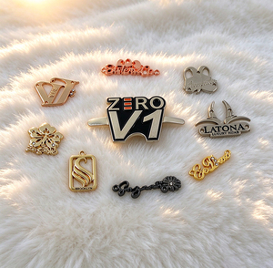 Metal Brand Logo Sewing <b>Label</b> Custom Embroidery Base Patch Garment Accessories for Clothing Handbag - Product Image 1