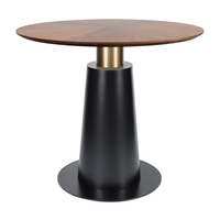 Base de table conique en métal noir robuste et moderne, vente en gros directe d'usine, installation facile pour restaurant, café, bistrot