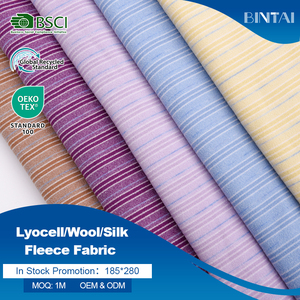 <span class=keywords><strong>Tissu</strong></span> <span class=keywords><strong>polaire</strong></span> thermique Derong à rayures en Lyocell/Laine/Soie, fourni en gros par l'usine, pour vêtements décontractés - Product Image 1