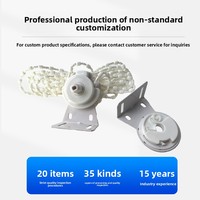 Accesorios para Persianas Enrollables, Componentes de Plástico Acrílico Personalizables, Soporte Clásico Reforzado para Barra Romana de Perlas Grandes