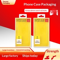 Boîte en plastique PVC transparente BOHE pour étuis de téléphone portable, emballage d'électronique grand public en stock