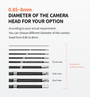 Câble ultra-long de 6 mm 15M 20M 25M 360 °   Caméra d'inspection vidéo portable étanche IP67 avec rotation, endoscope