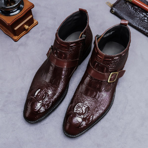 Chaussures décontractées rétro personnalisées pour hommes, chaussures habillées à bout pointu, chaussures décontractées d'automne, vente directe d'usine - Product Image 6