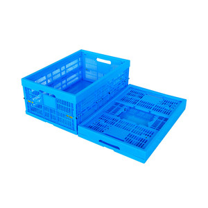 ENLIGHTENING-PLAST New Turnover Plastic Collapsible and Stackable Crate Heavy Duty Plastic Moving Logistic Crate