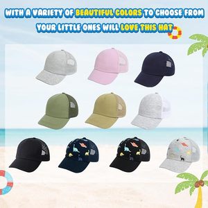 Casquette de baseball pour tout-petits, chapeau de soleil imprimé motif dinosaure et chapeau de couleur unie pour enfants garçons et filles de 0 à 5 ans - Product Image 5