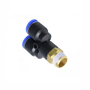 CHDLT PX8-02 three way Y Type pneumatic 5/2 push in air hose fittings PX series connector hose air for filter