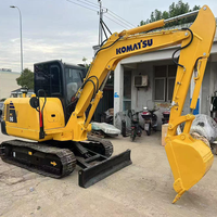 Excavatrice Komatsu PC56 d'occasion fabriquée au Japon avec prix d'usine, mini-excavatrice sur chenilles Komatsu PC 56 prête à l'emploi