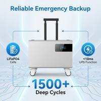 Station d'alimentation portable 3600W 3686Wh LiFePO4, générateur solaire, alimentation de secours UPS pour la maison, le camping en plein air, les camping-cars