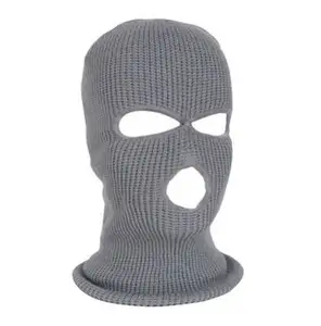 Зимняя Балаклава с 3 отверстиями, лыжная маска, облегающая маска для лица, лыжная Теплая двойная термовязаная маска для мужчин и женщин