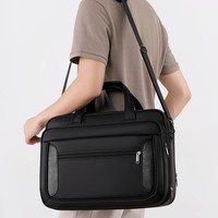 Porte-documents grande capacité pour hommes, sac pour ordinateur portable professionnel, sac bandoulière et sac à épaule, sac pour ordinateur portable extensible