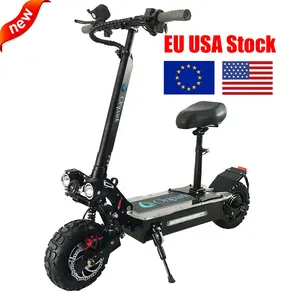 6000w 50 mph european warehouse city 11 inch fast with seat 8 zoll e scooter dualtron