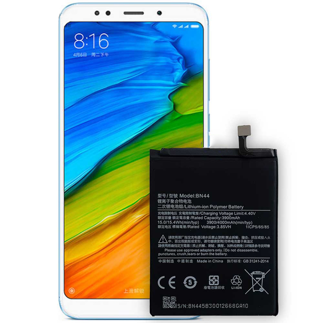BN44 4000mAh 3.85V Original Mobile Phone Rechargeable Battery for Xiaomi Redmi 5 Plus