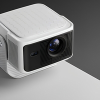 Projecteur Android 14 HY350Max 1080P LCD 500 ANSI Lumens Prise en charge 4K Mise au point automatique Correction trapézoïdale hexagonale Portable Blanc