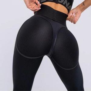 Leggings Deportivos de Malla con Parches para Mujer, Cintura Alta, Color Negro, Pantalones de Yoga, Leggins con Efecto Push-Up, para Gimnasio, Correr, Fitness - Product Image 5