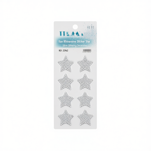 Adesivo con strass Ilan a forma di stella, 32 cm, decorativo e scintillante - Product Image 1