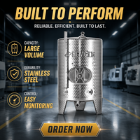 Cuve de Fermentation HGMC pour Vin et Bière, Réservoir de Stockage 10BBL/500L/1000L 220V