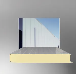 Paneles de fachada de pared de aislamiento térmico de poliuretano SQUARE 50-250mm panel PIR para cámara frigorífica
