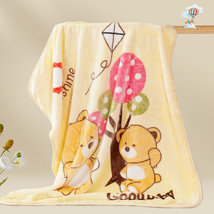 Mantas de bebé Raschel de felpa extra grande de microfibra de poliéster 100% de lujo al por mayor personalizadas de punto para uso en viajes hospitalarios - Product Image 1