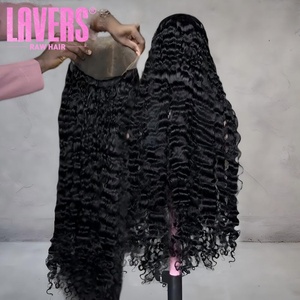 วิกผมหยิกแบบอินเดียพม่า ขนาด 10-40 นิ้ว ความหนาแน่น 250% แบบลอนลึก 13x6 วิกผมแท้แบบลอนลึกโปร่งใส วิกผมลูกไม้ด้านหน้า - Product Image 5