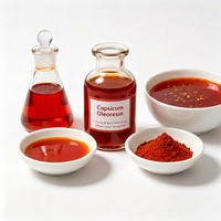 Extrait d'herbes rouge pimenté brillant et lumineux, pigment liquide hydrosoluble de qualité alimentaire pour marinades épicées et sauces pour nouilles, en bouteille/fût