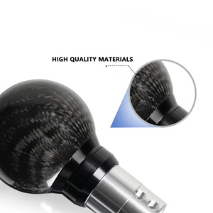 Carbon Fiber Shift Knob 51mm 88mm Push <b>Button</b> Type For Honda Civic Accord - Product Image 4