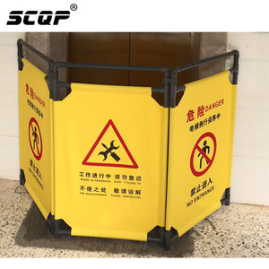 3 pannelli pesante struttura in PVC barricata di sicurezza 5.8FT segno di sicurezza pieghevole barriera cancello alta visibilità avvertenza simbolo di plastica - Product Image 2