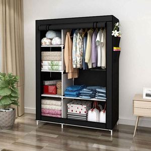 Étagères de rangement mobiles casier à vêtements simples pour vêtements cube armoire chambre - Product Image 1