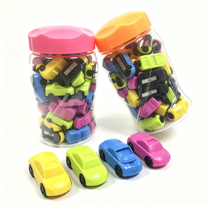 Wholesale <b>Plastic</b> Motor 1 Hole Stationery Color Pencil Sharpener for School Student Funny for Promotion - Product Image 1