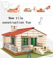 Jouets de tige en plastique bricolage pour enfants assembler maison semblant ensemble de Construction de briques de ciment jouets de bloc pour architectes et constructeurs