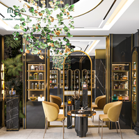 Meubles de présentation de parfumerie de luxe, étagères murales en bois pour magasin de parfumerie, vitrine pour magasin de cosmétiques