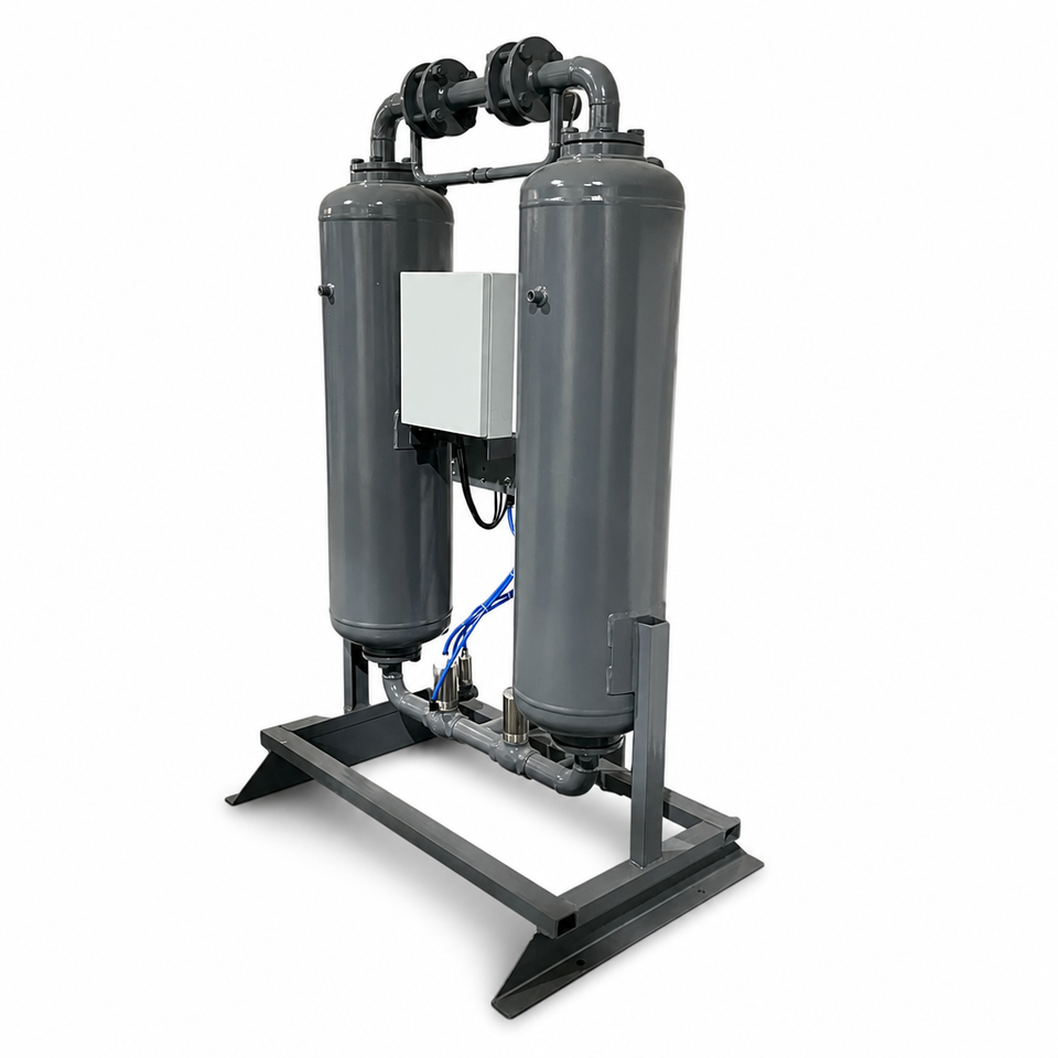 Heatless Desiccant Air Dryer 2.6 Nm3/min 92 CFM -40C Dew Point Air ...