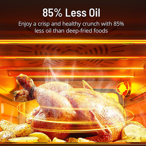 Four de cuisine multifonctionnel 25L avec <span class=keywords><strong>friteuse</strong></span> à air intégrée, gril 4 niveaux, pour cuisson <span class=keywords><strong>sans</strong></span> <span class=keywords><strong>huile</strong></span>, pain, pizza, steak, toasts - Product Image 3