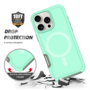 Étui de téléphone de charge sans fil magnétique néon pour <span class=keywords><strong>iPhone</strong></span> 16 15 14 Plus 13 12 <span class=keywords><strong>11</strong></span> Pro Max armure antichoc couverture en plastique dur mat - Product Image 4