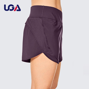 Short d'entraînement léger à séchage rapide pour <span class=keywords><strong>femme</strong></span> avec poche zippée Short athlétique - Product Image 2