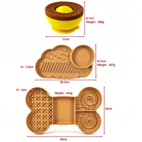 HomyPawz En gros Gamelle pour chien en silicone écologique en forme de grande osse en os, jouet à friandises congelées pour chien et distributeur lent d'aliments