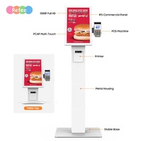 KFC Mcdonalds Kiosque de commande en libre-service de restauration rapide à écran tactile de 21.5 pouces avec logiciel 23.8 ''27'' 32''