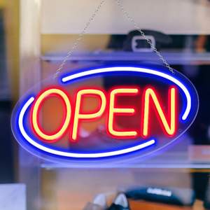 IPixel fabbrica diretta su ordinazione acrilico segno di Business <span class=keywords><strong>Open</strong></span> <span class=keywords><strong>Led</strong></span> Neon Light up segno siamo aperti al Neon segno per il salone Bar Store - Product Image 3