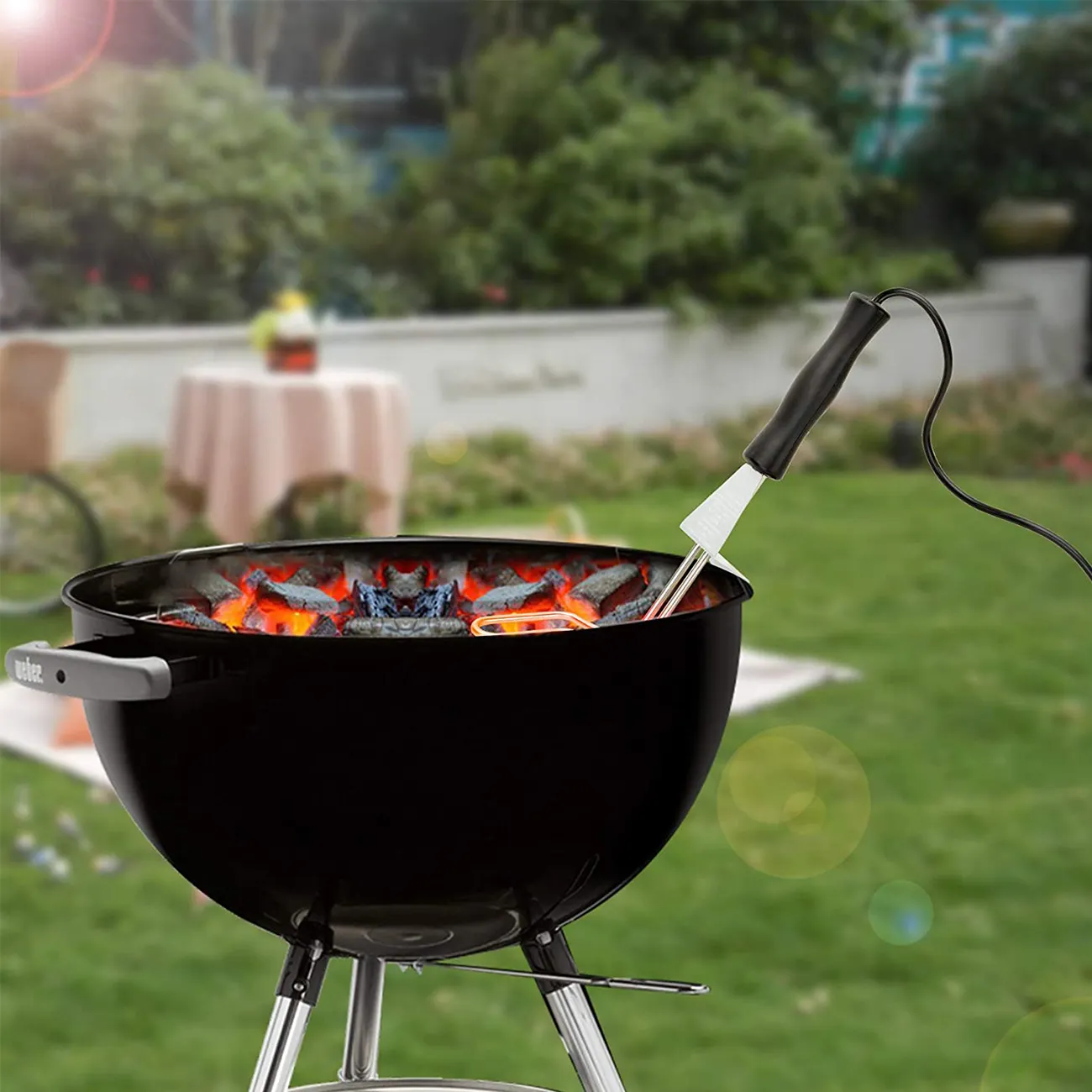 Encendedor eléctrico de carbón para parrilla de barbacoa, encendedor para chimenea, fogatas, briquetas de carbón, elemento calentador sin fluido