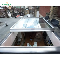 Toit coulissant automatique en aluminium pour balcon et patio, ouverture électrique rétractable