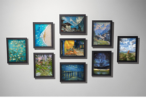 Set di cornici bianche moderne | Kit da parete galleria 9x10 ''e 8x7'' con <span class=keywords><strong>layout</strong></span> Pre-progettati-sistema di sospensione facile da abbinare - Product Image 6