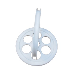 Poulie en POM blanc pour guide-câble - Product Image 1
