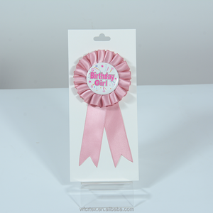 Personalisierbares Happy <span class=keywords><strong>Birthday</strong></span> Auszeichnungsband für Jungen oder Mädchen, Geburtstagsabzeichen, Brosche, Weißblech-Rosette, Anstecknadel, Partydekoration - Product Image 6