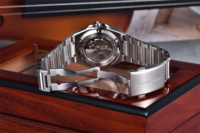 Montre à quartz de luxe pour homme Pagani, cadran bleu, aiguilles en verre, bracelet en acier inoxydable, étanche 100 m, affichage de la date lumineux, accents en bois