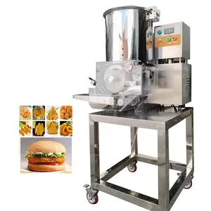 Máquina de fazer hambúrgueres de camarão automática, mini máquina para fazer hambúrgueres de carne, costeletas e camarão