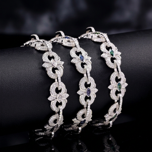 Fashion Infinite Bracelet Iced Out Diamond 10mm Wide S925 Sterling Silver Moissanite Bracelet <b>Mens</b> Women with GRA Certificates - Product Image 1