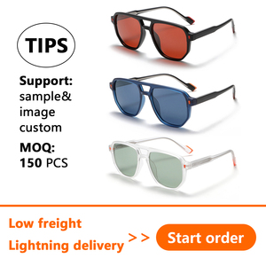 Lunettes de soleil unisexes classiques à double pont, style vintage, carrées, surdimensionnées, monture TR90, verres TAC, polarisées UV400 - Product Image 2