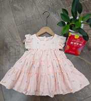 Robes d'été pour filles, imprimées, mignonnes, sans manches, longueur genou, respirantes, superposées, de haute qualité, personnalisées ODM, vente en gros d'usine