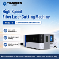 Machine de découpe laser à fibre PS3015, technologie de découpe par micro-joints, commande CNC Cypcut, acier inoxydable, épaisseur 20 mm, facile à utiliser
